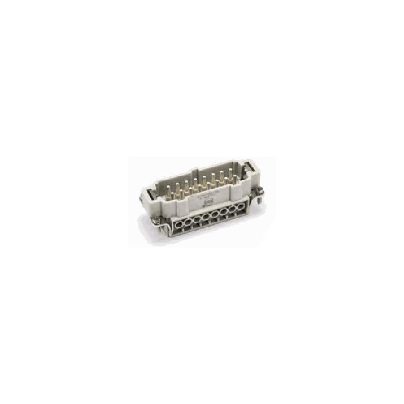 Insert HE, Raccordement à vis, mâle, 24 pin, 16A, Polycarbonate, 24B|48B 